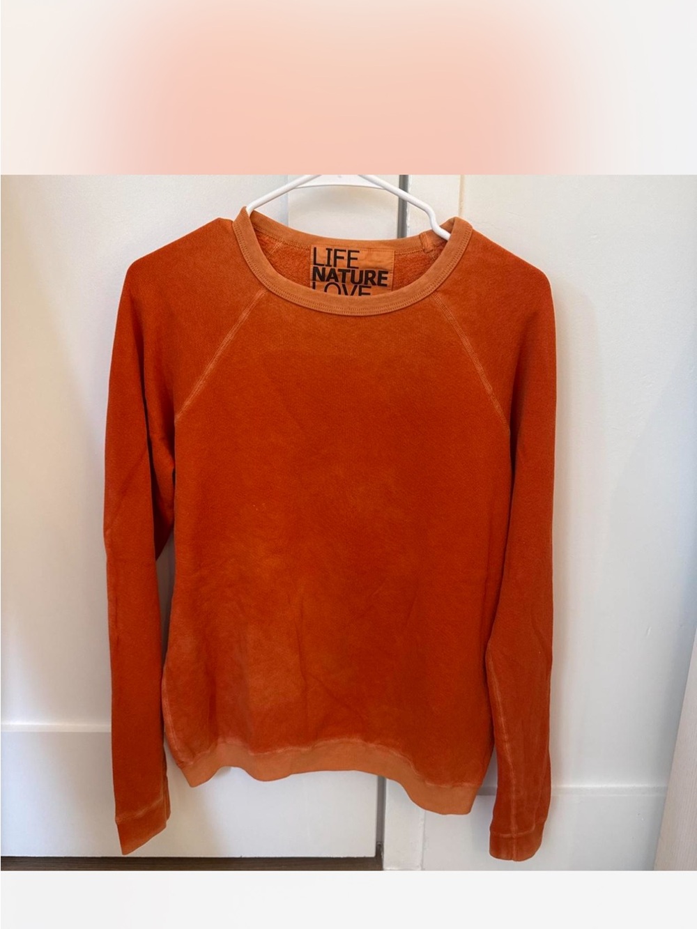 freecity Orange Washed Crewneck Sweatshirt